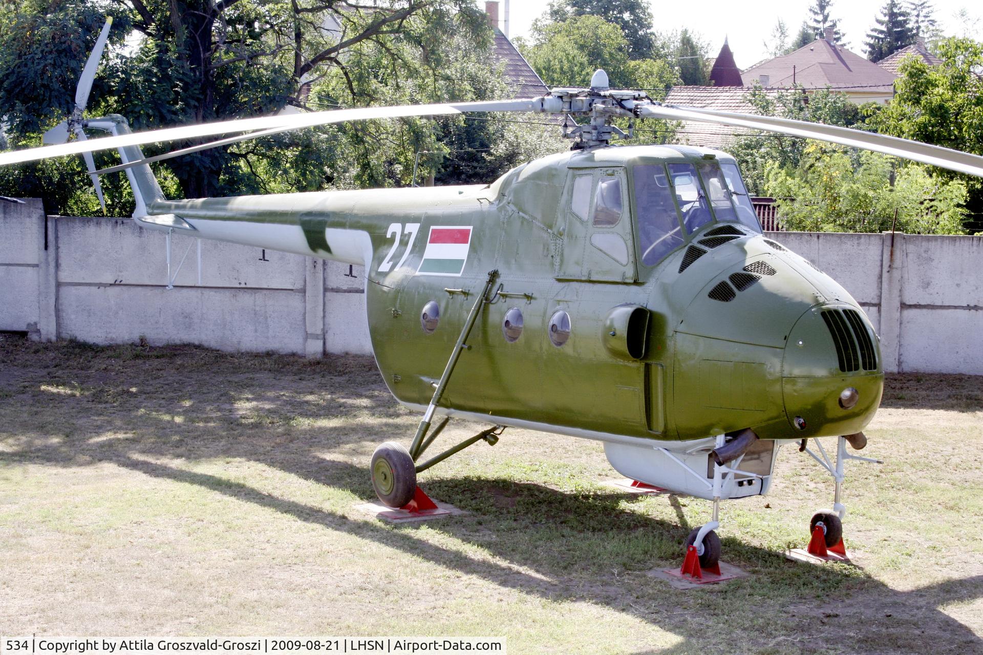 534, 1963 Mil Mi-4A Hound C/N 04146, Restored with a painting sample in use in an original, former Hungarian Airforce.