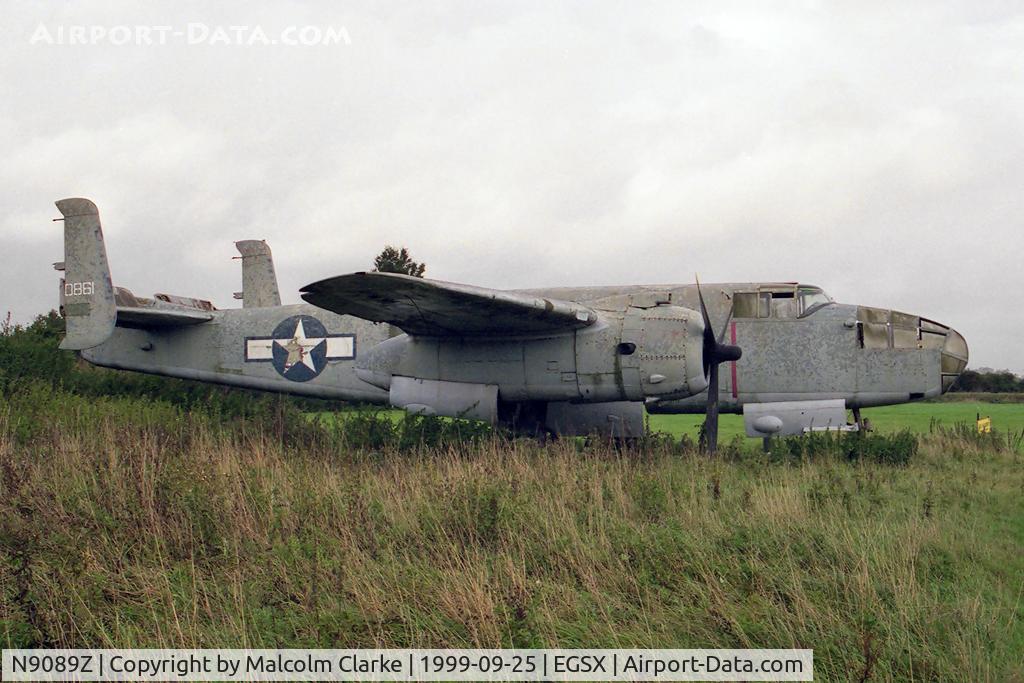 N9089Z, 1944 North American TB-25N Mitchell C/N 108-34136, North American VB-25N Mitchell at North Weald Airfield in 1999.
