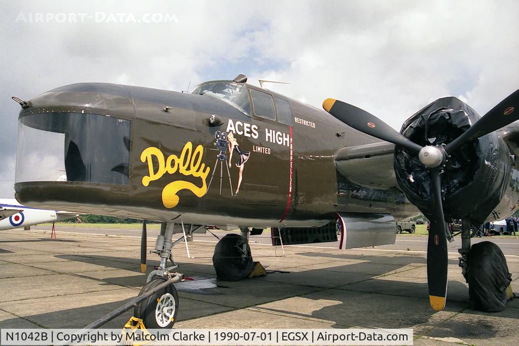 N1042B, 1944 North American B-25N Mitchell C/N 108-35148, North American VB-25N Mitchell at North Weald Airfield in 1990.
