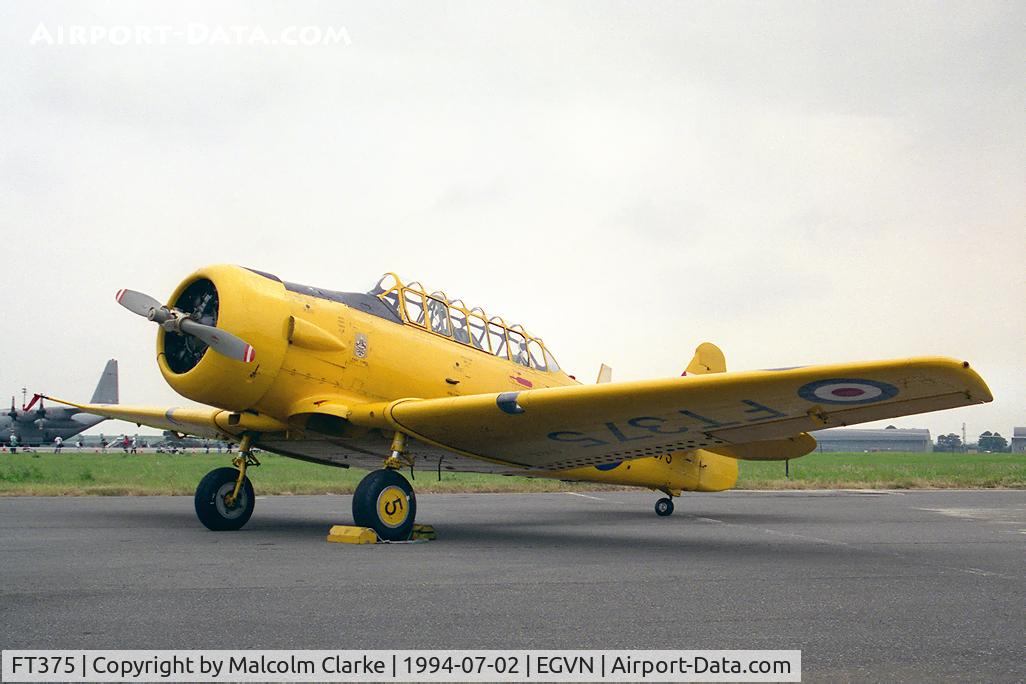 FT375, 1943 Noorduyn AT-16 Harvard IIB C/N 14A-1415, Noorduyn AT-16 Harvard Mk2B at RAF Brize Norton in 1994.