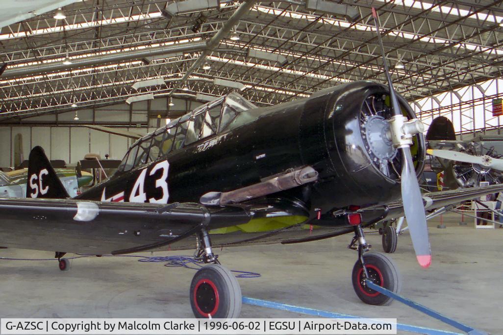 G-AZSC, 1943 Noorduyn AT-16 Harvard IIB C/N 14A-1363, Noorduyn AT-16 Harvard Mk2B at The imperial War Museum, Duxford in 1996.