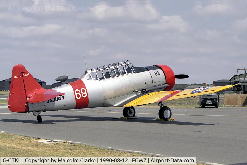 G-CTKL, 1941 Noorduyn AT-16 Harvard IIB C/N 07-30, Noorduyn AT-16 Harvard Mk2B at RAF Alconbury in 1990.