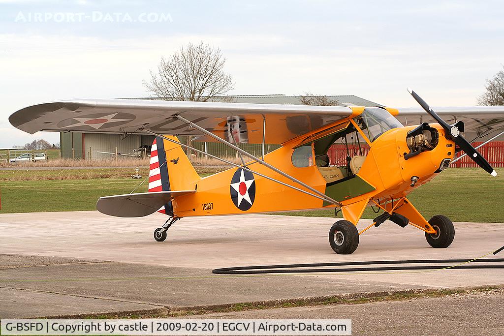 G-BSFD, 1946 Piper J3C-65 Cub Cub C/N 16037, seen @ Sleap