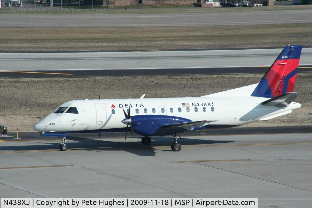 N438XJ, 1998 Saab 340B C/N 340B-438, at MSP, now in DL colours