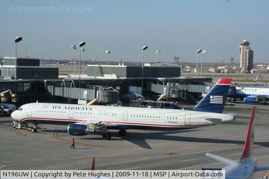 N196UW, 2009 Airbus A321-211 C/N 3879, at MSP