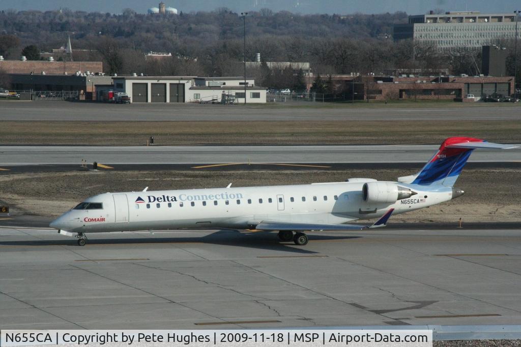 N655CA, 2004 Bombardier CRJ-700 (CL-600-2C10) Regional Jet C/N 10134, at MSP
