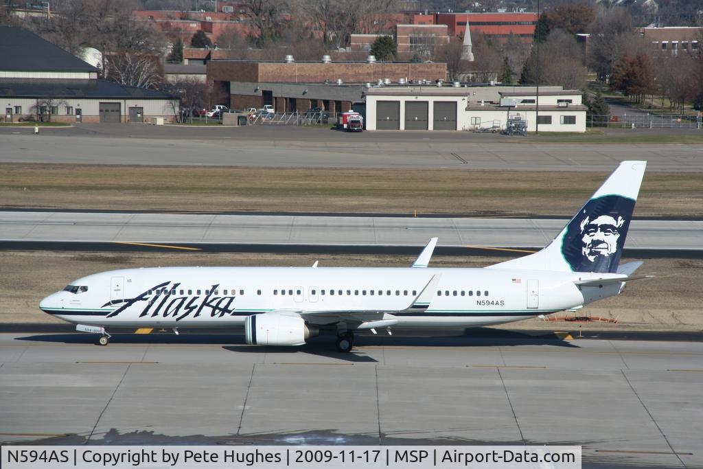 N594AS, 2008 Boeing 737-890 C/N 35191, at MSP