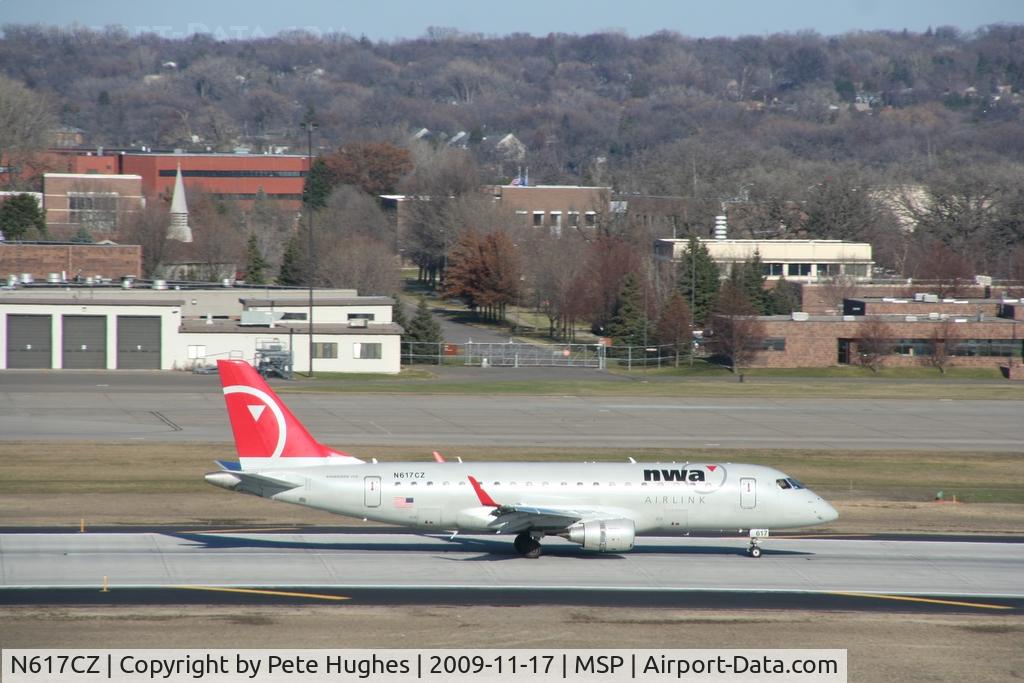 N617CZ, 2008 Embraer 175LR (ERJ-170-200LR) C/N 17000210, at MSP