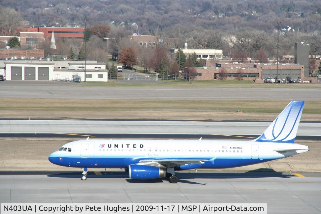 N403UA, 1993 Airbus A320-232 C/N 442, at MSP