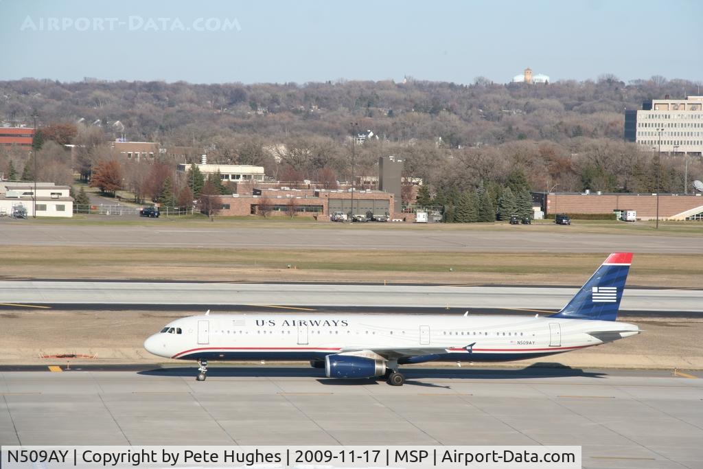 N509AY, 2009 Airbus A321-231 C/N 3796, at MSP