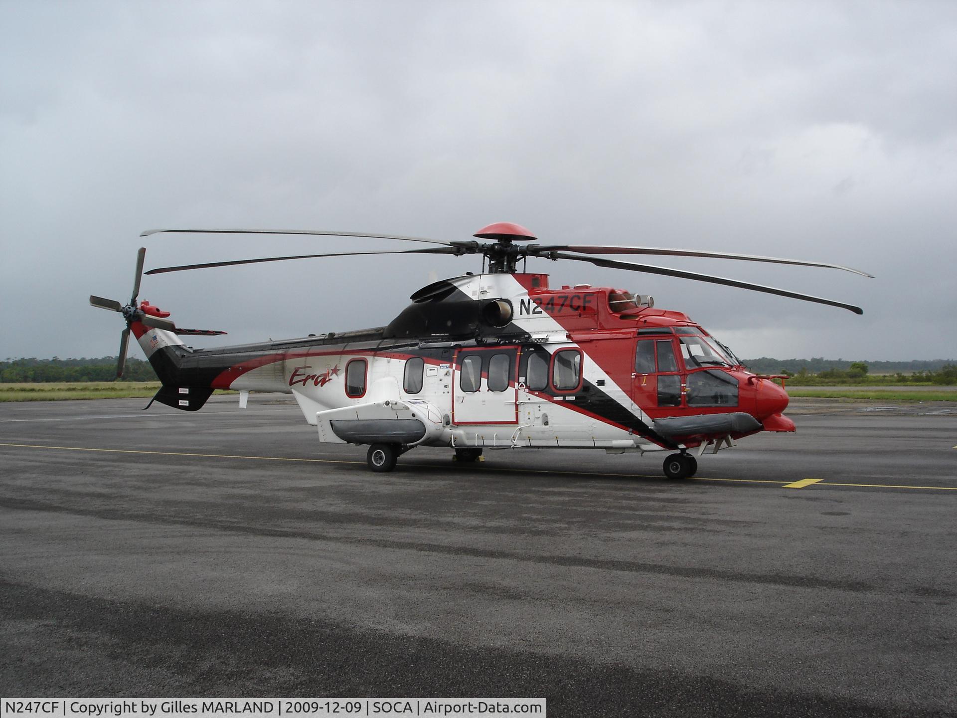 N247CF, 2008 Eurocopter EC-225LP Super Puma Mk2+ C/N 2685, Parking at Cayenne airport