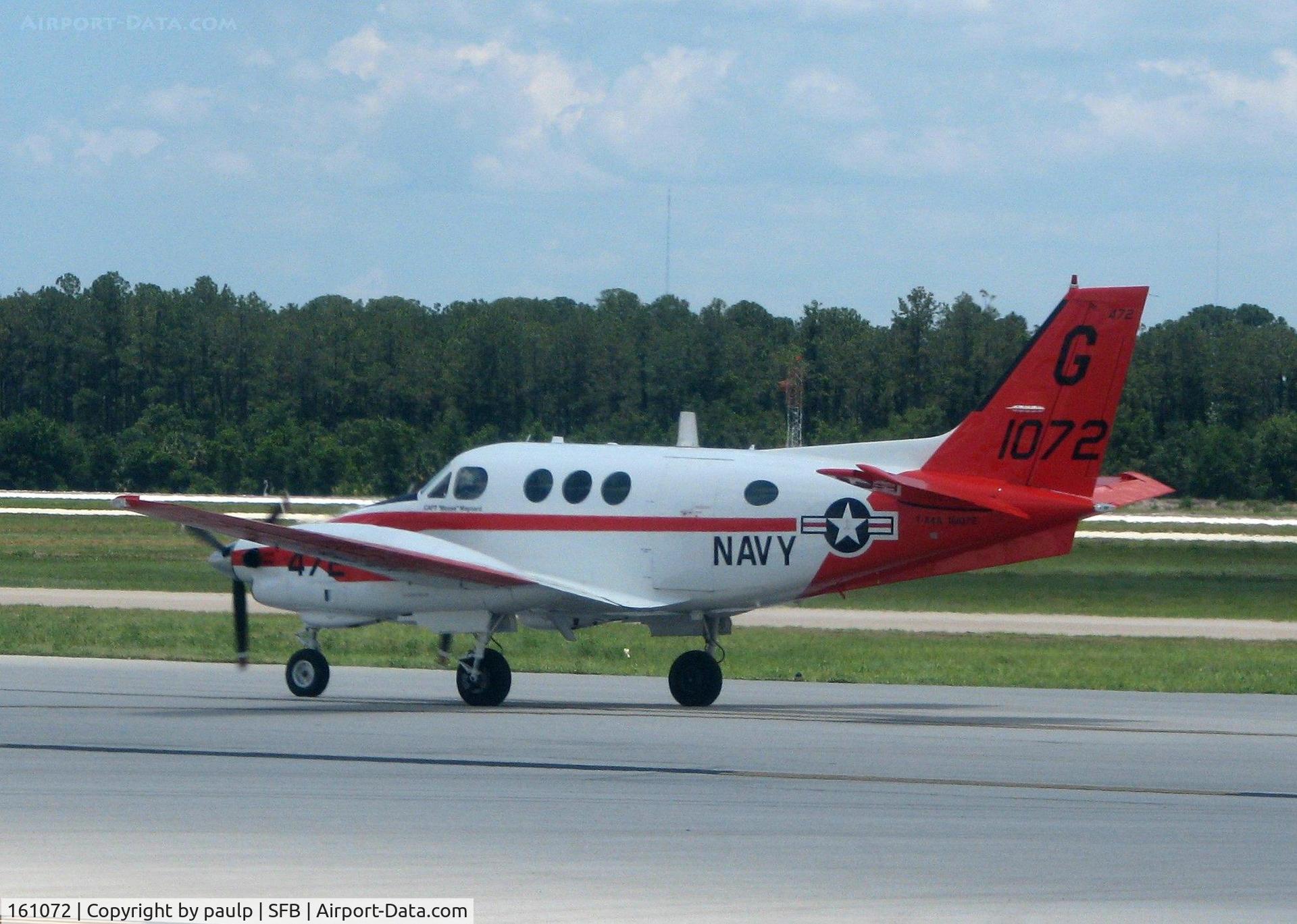161072, Beechcraft T-44A Pegasus C/N LL-54, Taxiing to the active at Sanford.