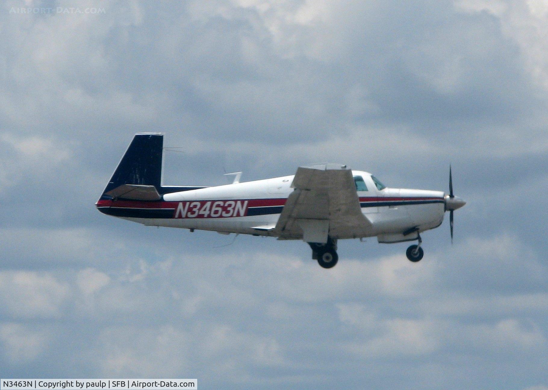 N3463N, 1967 Mooney M20F Executive C/N 680061, Departing Orlando Sanford.
