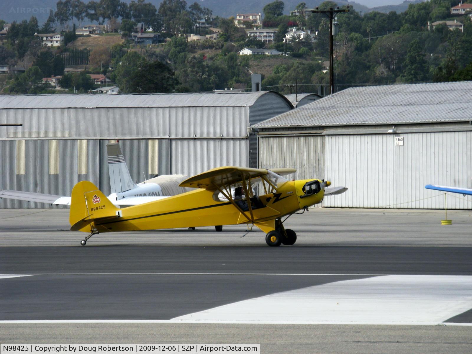 N98425, 1946 Piper J3C-65 Cub Cub C/N 18612, 1946 Piper J3C-65 CUB, Continental C90 90 Hp upgrade, holding short Rwy 22