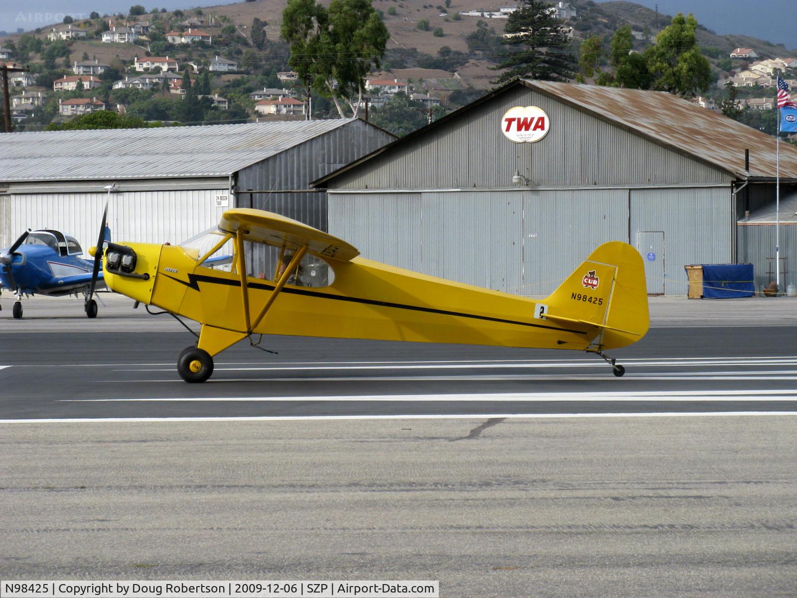 N98425, 1946 Piper J3C-65 Cub Cub C/N 18612, 1946 Piper J3C-65 CUB, Continental C90 90 Hp upgrade, takeoff roll Rwy 22