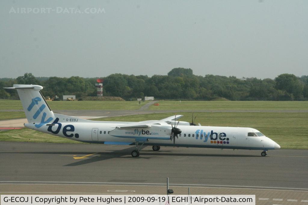 G-ECOJ, 2008 De Havilland Canada DHC-8-402Q Dash 8 C/N 4229, arriving at Southampton