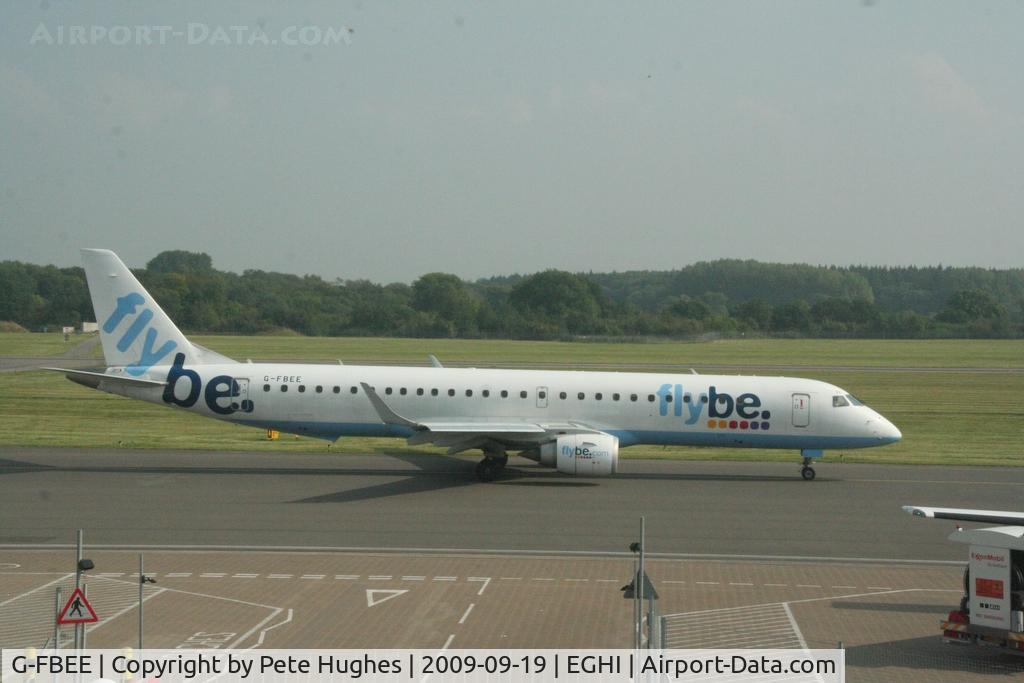 G-FBEE, 2007 Embraer 195LR (ERJ-190-200LR) C/N 19000093, G-FBEE arriving at Southampton