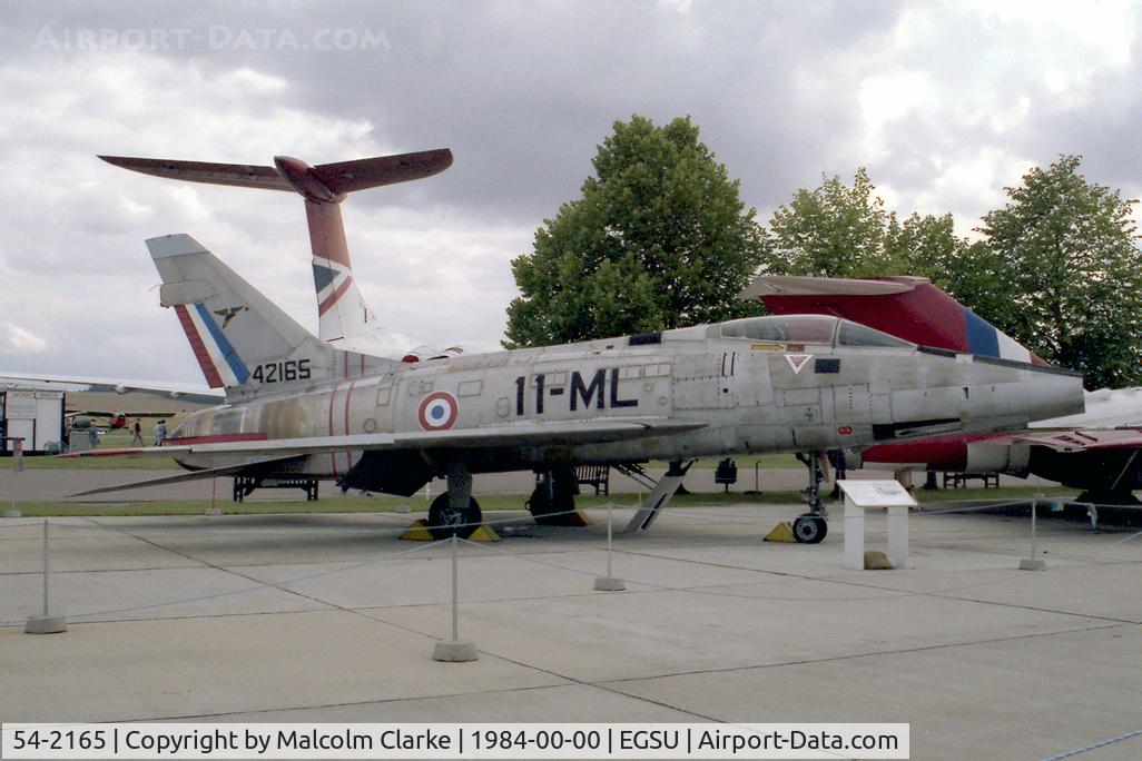 54-2165, North American F-100D Super Sabre C/N 223-45, North American F-100D Super Sabre at The Imperial War Museum in 1984.
