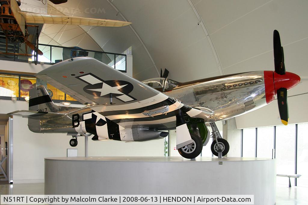 N51RT, 1944 North American F-51D Mustang C/N 122-40949, North American P-51D Mustang. Exhibited in the Milestones of Flight Collection at the Royal Air Force Museum, Hendon.