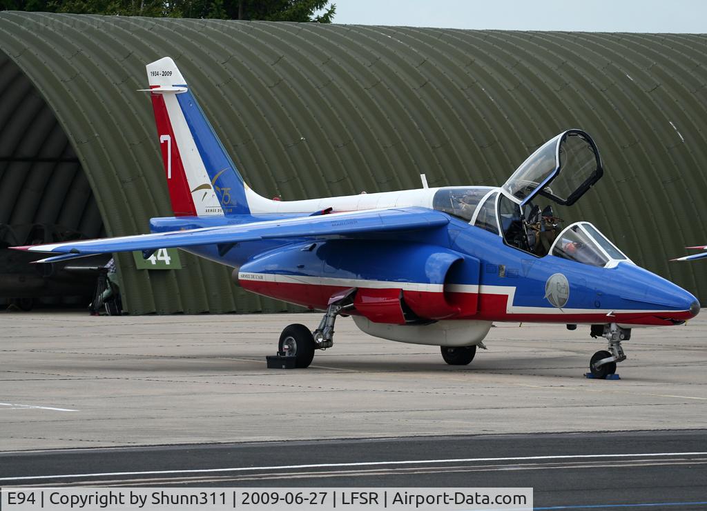 E94, Dassault-Dornier Alpha Jet E C/N E94, Used as a demo aircraft during LFSR Airshow 2009