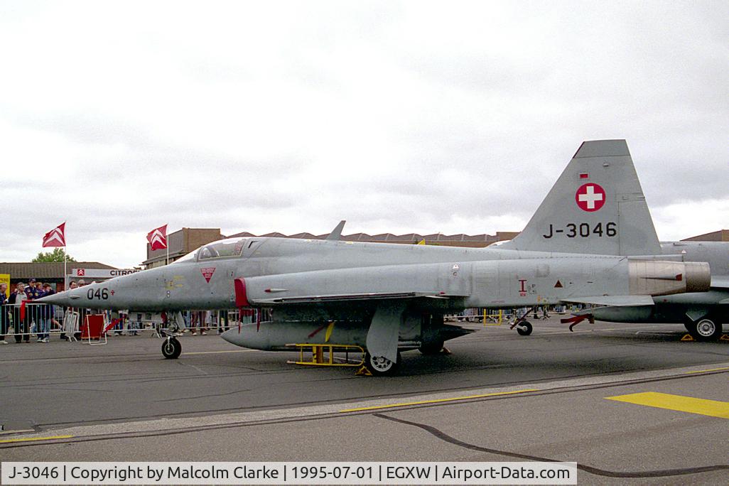 J-3046, 1976 Northrop F-5E Tiger II C/N L.1046, Northrop F-5E Tiger II at RAF Waddingtons Air Show in 1995.