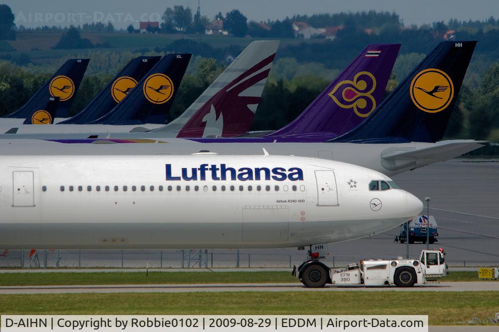 D-AIHN, 2006 Airbus A340-642 C/N 763, LH A 346 pushed for dep. to SFO