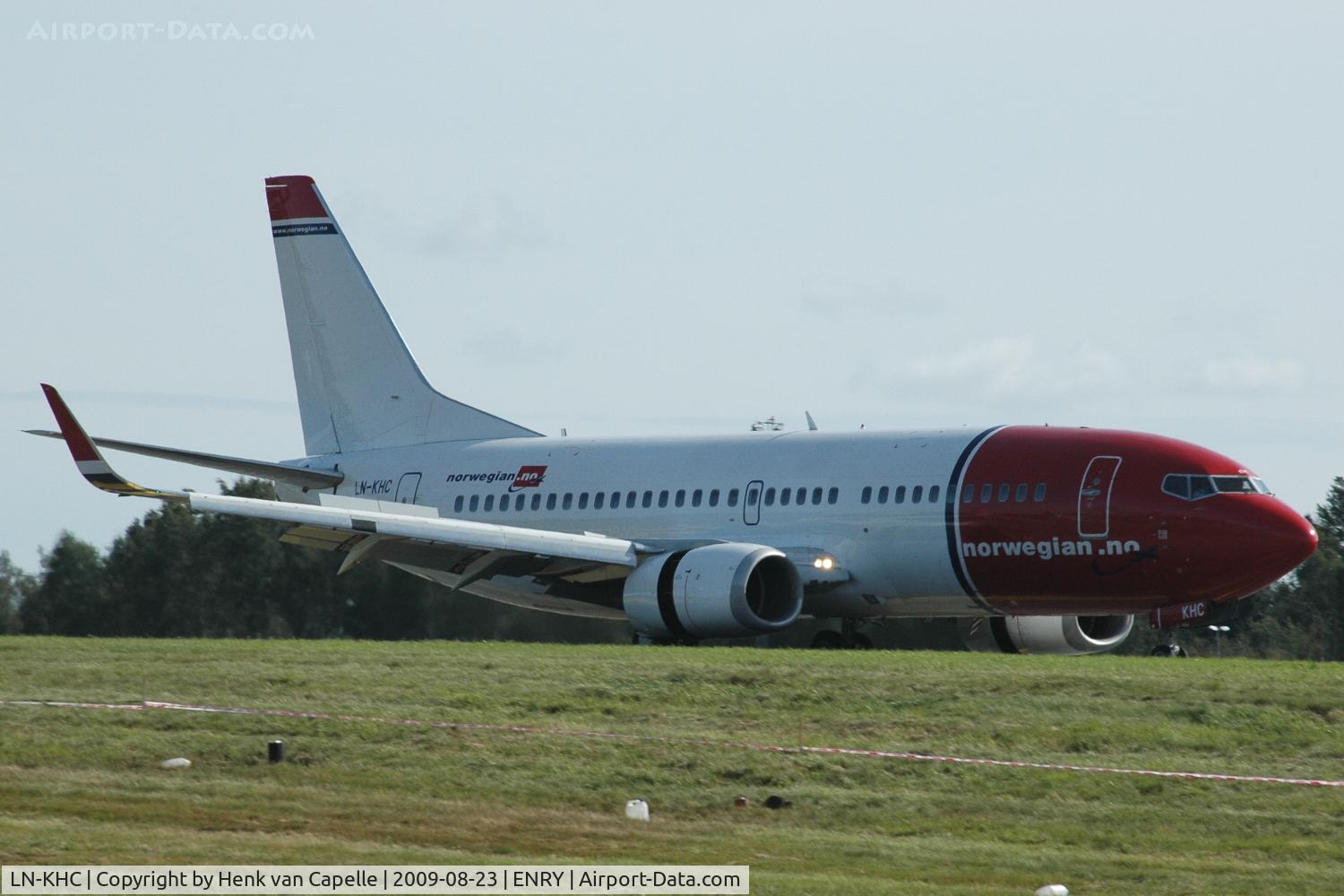 LN-KHC, 1998 Boeing 737-31S C/N 29265, Norwegian Air Shuttle 737 at Rygge airport, Norway.