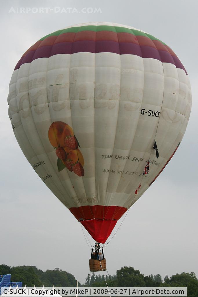 G-SUCK, 2002 Cameron Balloons Z-105 C/N 10280, 2009 Balloon event at Capesthorne Hall, Cheshire.