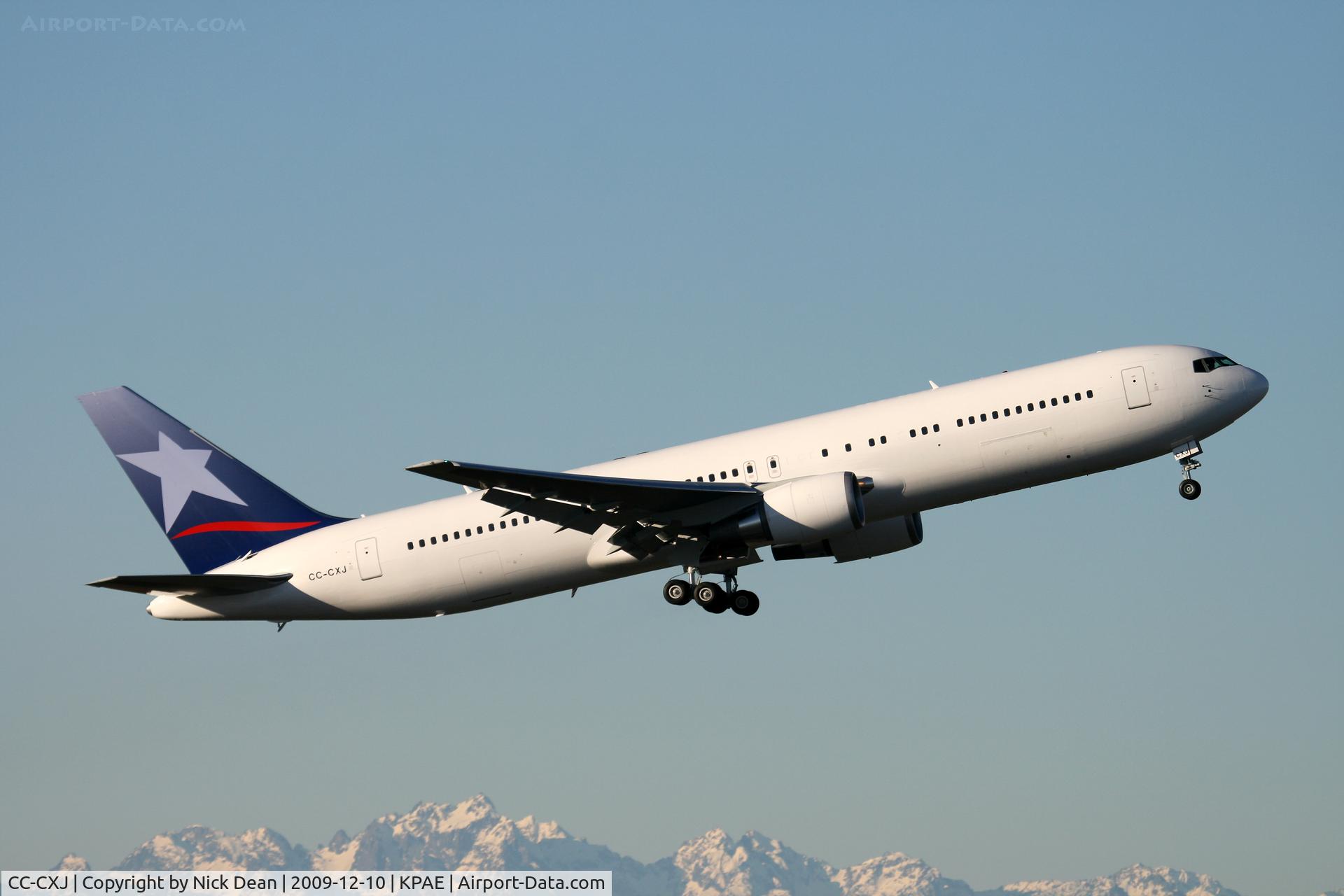 CC-CXJ, 2009 Boeing 767-316/ER C/N 37801, KPAE Boeing 924 climbing out from 16L on 1st flight.