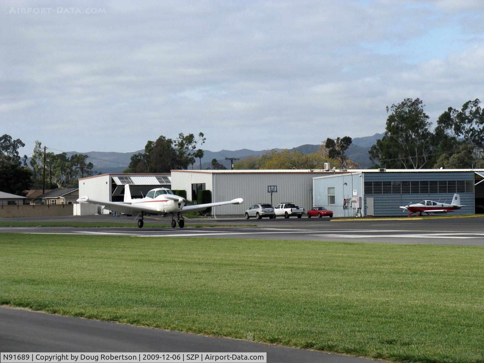 N91689, 1946 North American Navion (NA-145) C/N NAV-4-431, 1946 North American NAVION, Continental E-225 upgrade, arriving from WHP to give Young Eagles rides, landing Rwy 04