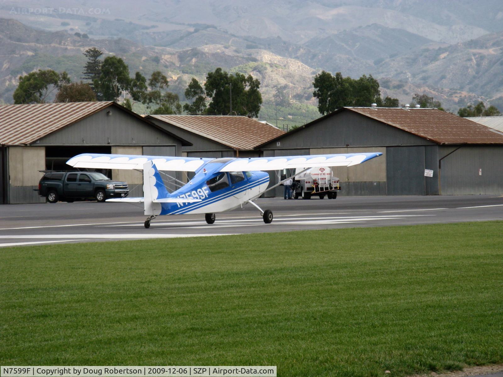 N7599F, 1970 Champion 7ECA Citabria C/N 745-70, 1970 Champion 7ECA CITABRIA, Lycoming O-235 115 Hp, Young Eagles flight, takeoff roll Rwy 04