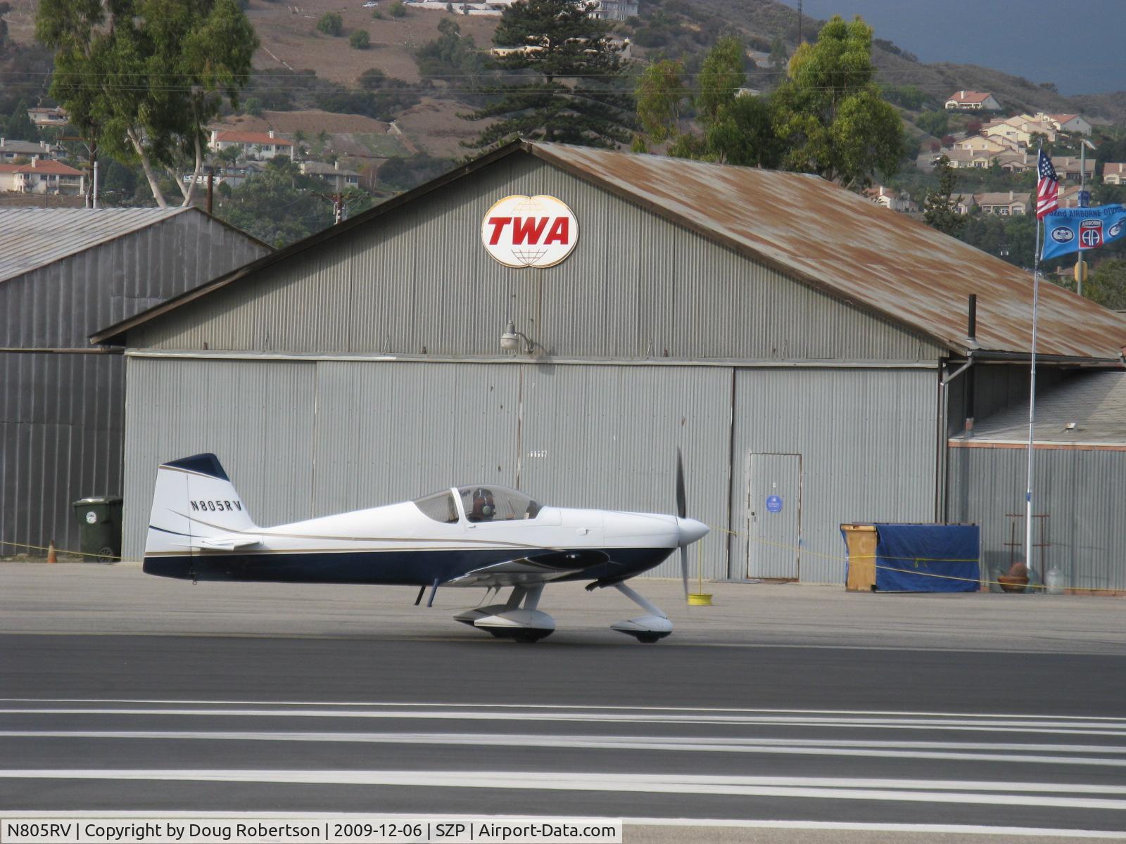 N805RV, 2007 Vans RV-6A C/N 25686, 2007 Dierenfield VAN's RV-6A, Lycoming  Aero Sport IO-390-X 210 Hp, holding short Rwy 22