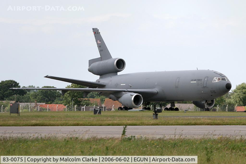 83-0075, 1983 McDonnell Douglas KC-10A Extender C/N 48216, McDonnell Douglas KC-10A Extender at RAF Mildenhall, UK in 2006.