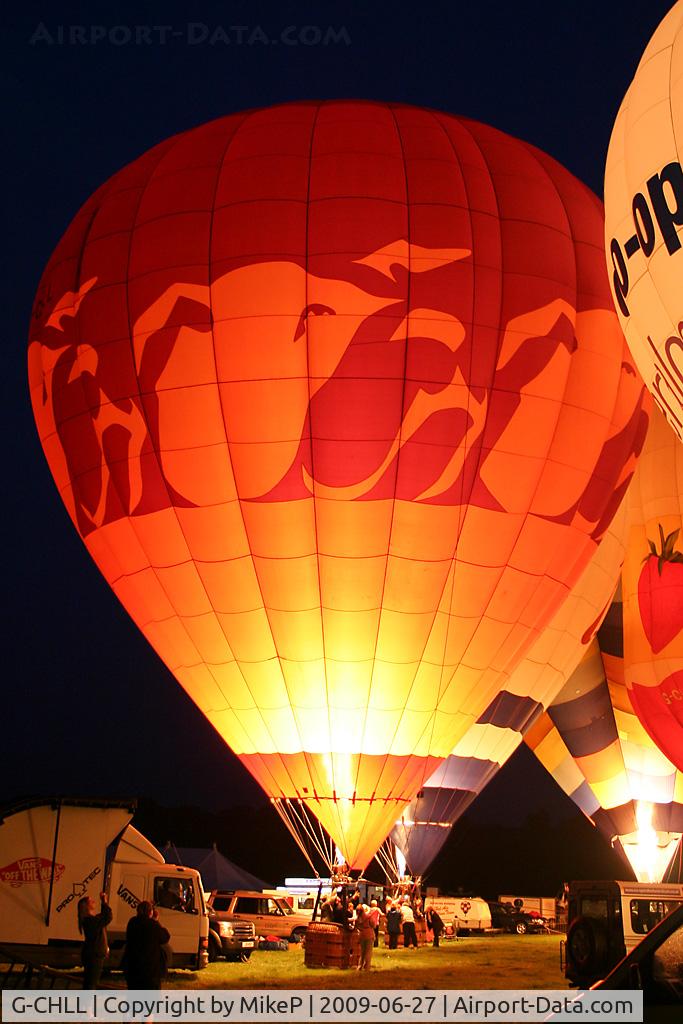 G-CHLL, 2003 Lindstrand LBL 90A C/N 941, 2009 Night Glow at Capesthorne Hall, Cheshire.