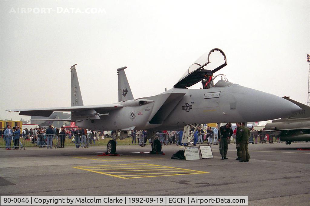 80-0046, McDonnell Douglas F-15C Eagle C/N 0717/C195, McDonnell Douglas F-15C Eagle. From 57FS Keflavik at RAF Finningley Air Show in 1992