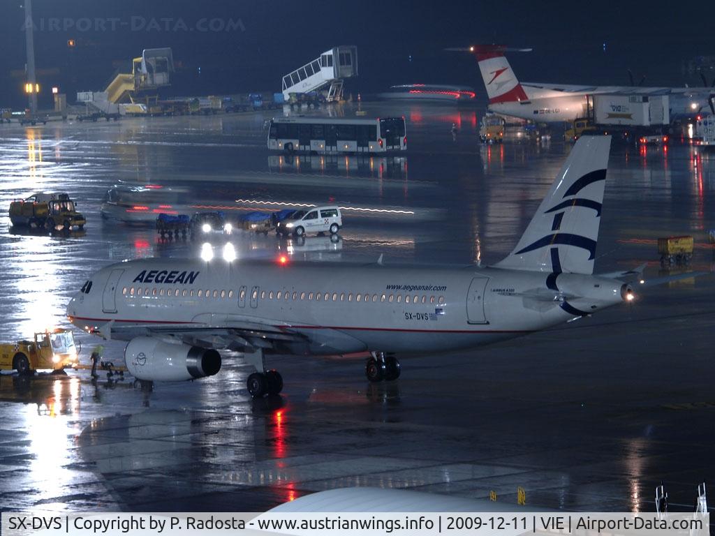 SX-DVS, 2008 Airbus A320-232 C/N 3709, New route from ATH to VIE operated by Aegean; first flight was on the 10th of December