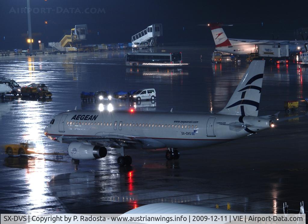 SX-DVS, 2008 Airbus A320-232 C/N 3709, New route from ATH to VIE operated by Aegean; first flight was on the 10th of December
