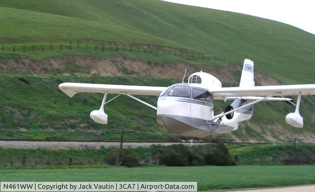 N461WW, 1947 Republic RC-3-1 Seabee C/N 461, Low Pass at Metz Airport, California