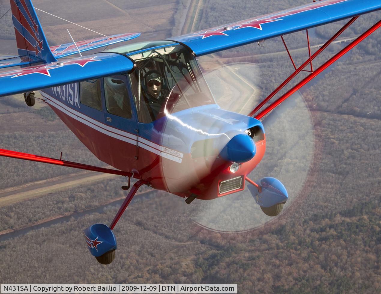 N431SA, 2004 American Champion 8KCAB Super Decathlon C/N 952-2004, Airshow legend Marion Cole celebrates his 85th birthday flying the Super Decathlon
