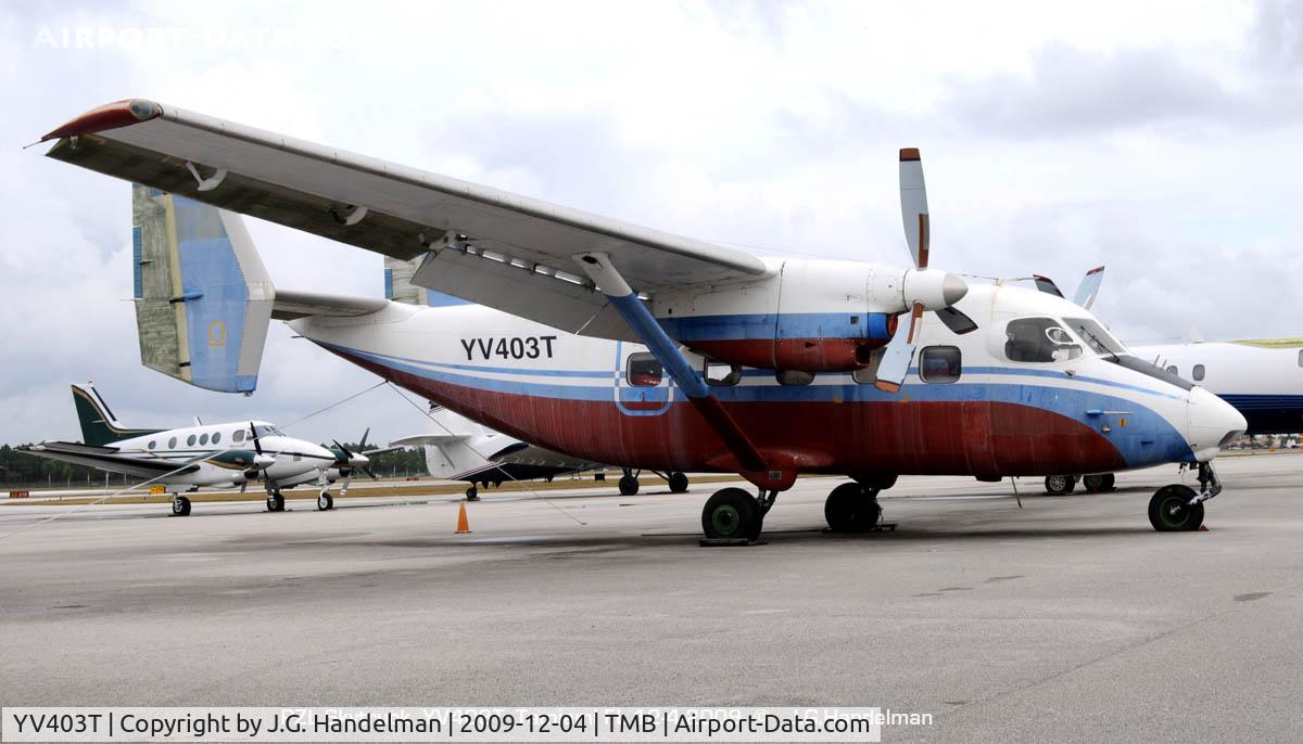 YV403T, 1990 PZL-Mielec An-28 C/N 1AJ007-02, Skytruck under an overcast at Tamiami