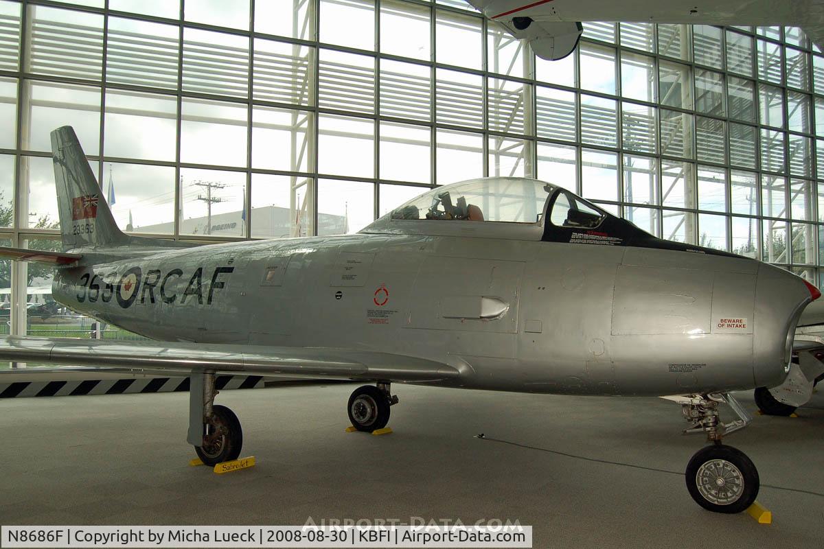 N8686F, 1954 Canadair CL-13B Sabre Mk. 6 C/N 1153, Canadair CL-13A Sabre 5