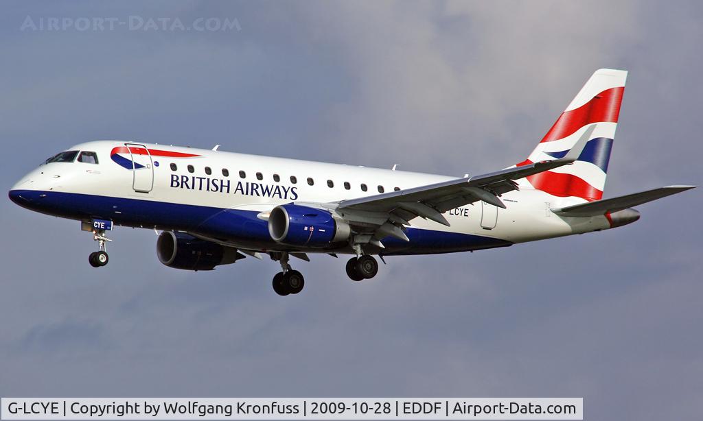 G-LCYE, 2009 Embraer ERJ-170-100STD C/N 17000296, British Airways