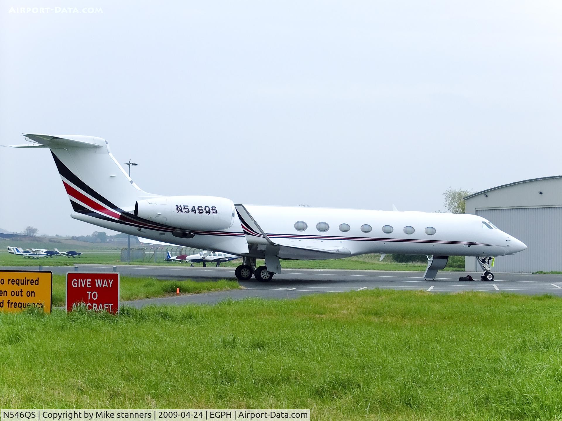 N546QS, 2008 Gulfstream Aerospace GV-SP (G550) C/N 5190, Netjets G5 At EDI