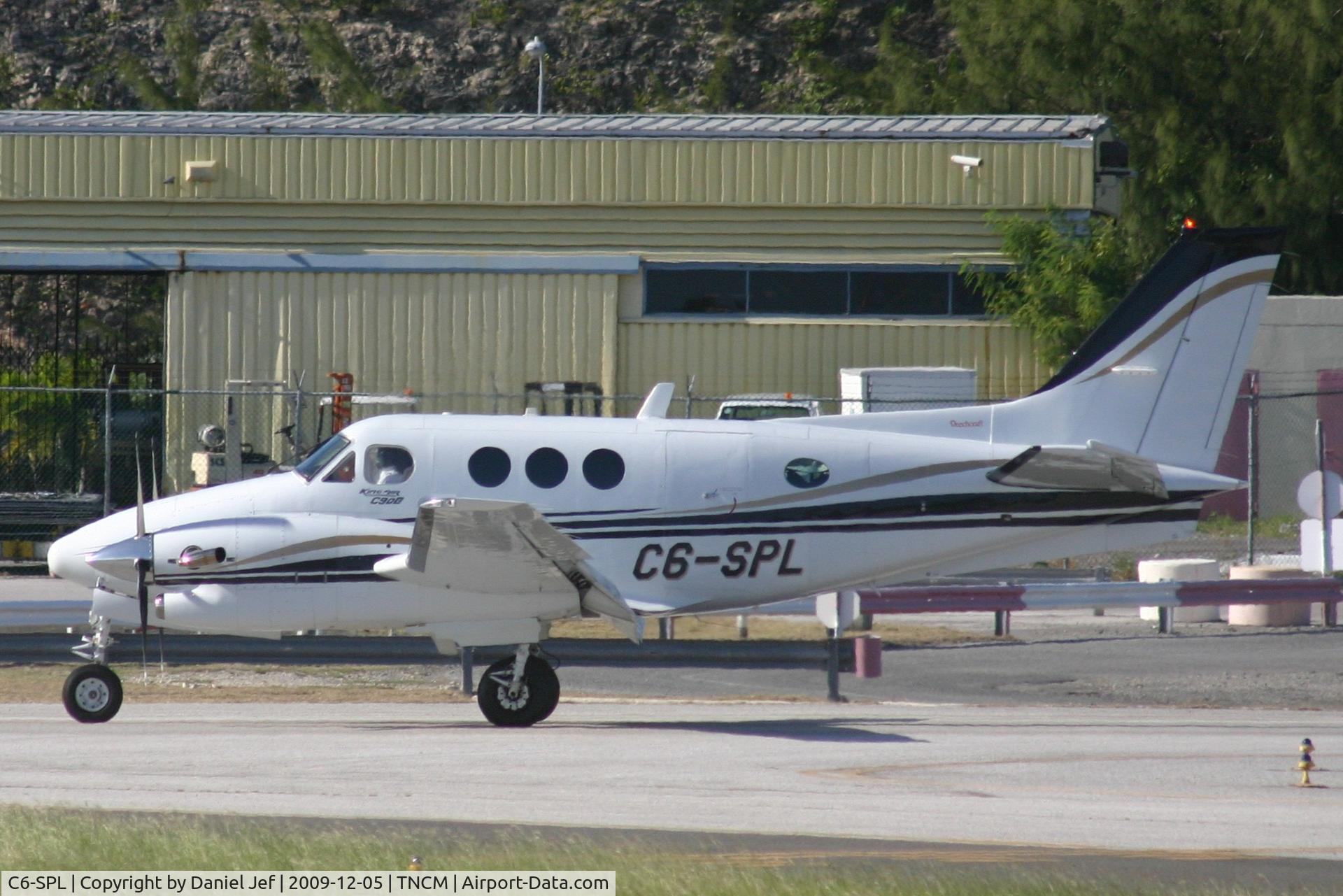 C6-SPL, Raytheon C90A King Air C/N LJ-1614, C6-SPL taxing to parking at the cargo ramp
