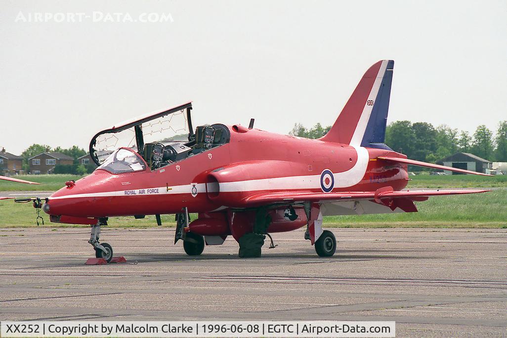 XX252, 1979 Hawker Siddeley Hawk T.1A C/N 088/312088/0570, British Aerospace Hawk T1 at Cranfield's celebration of the 50th anniversary of the College of Aeronautics in 1996.