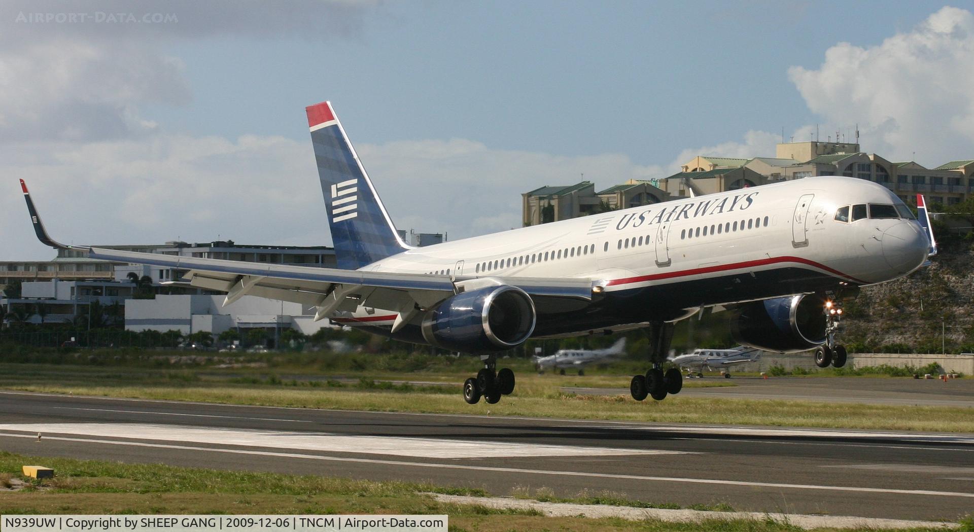N939UW, 1994 Boeing 757-2B7 C/N 27303, US airways landing at TNCM