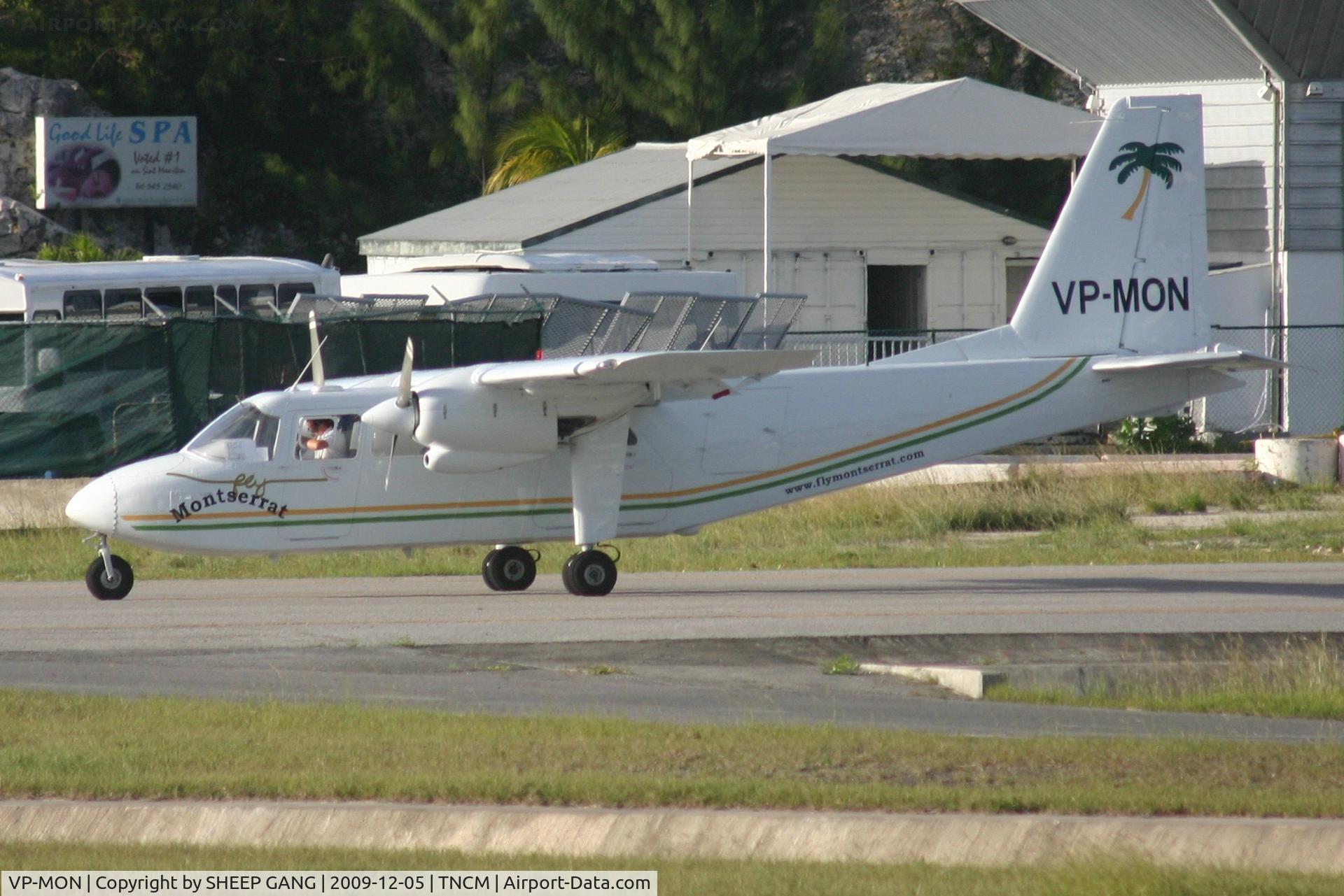 VP-MON, 1969 Britten-Norman BN-2A-26 Islander C/N 82, VP- MON taxing to A