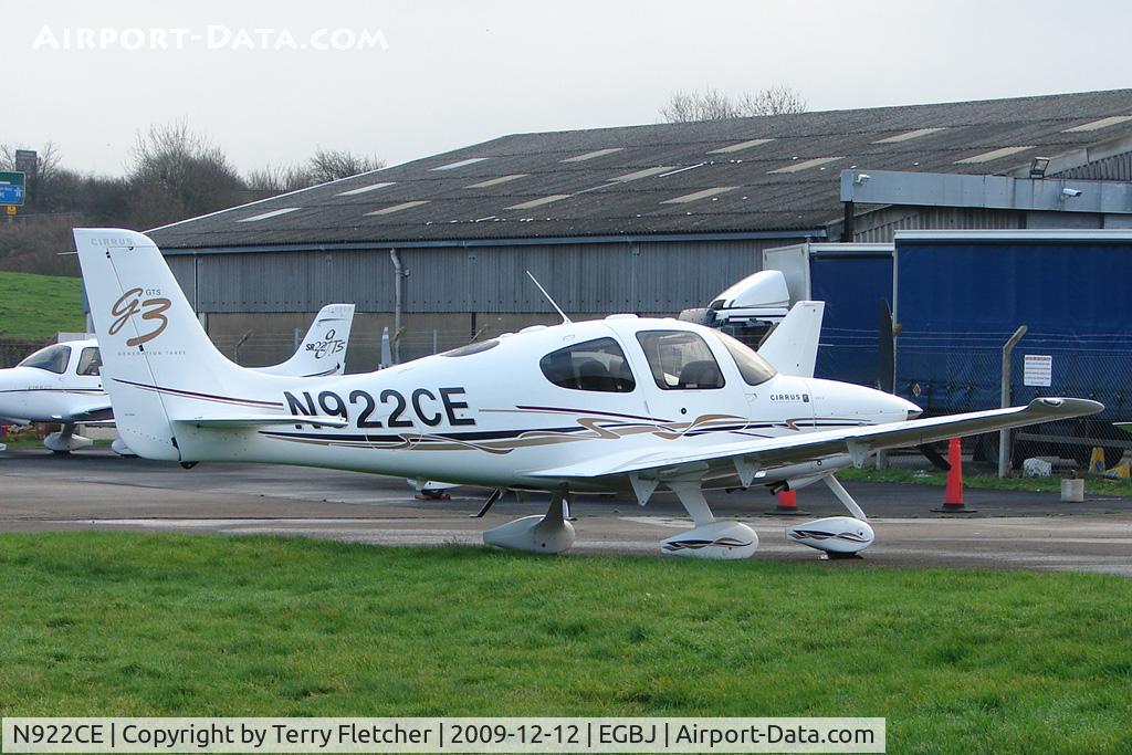N922CE, 2007 Cirrus SR22 G3 GTS C/N 2521, Cirrus SR22 at Staverton