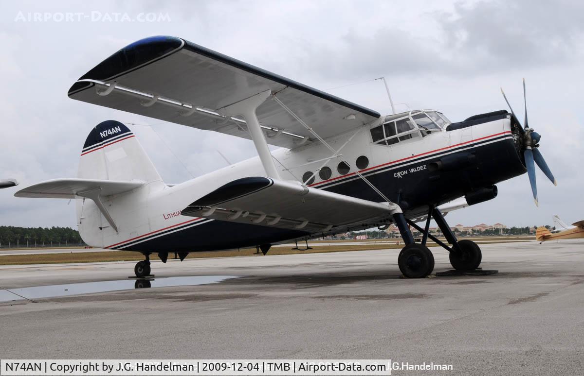 N74AN, 1982 Pzl-mielec AN-2 C/N 1G19534, at Kendall-Tamiami on a rainy cloudy day