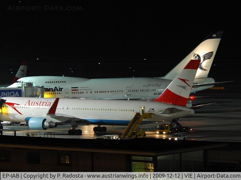 EP-IAB, 1976 Boeing 747SP-86 C/N 20999, Very rare visitor in Vienna